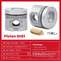 Pièces automobiles Piston du moteur diesel Isuzu 6He1 ​​8-94396-837-0